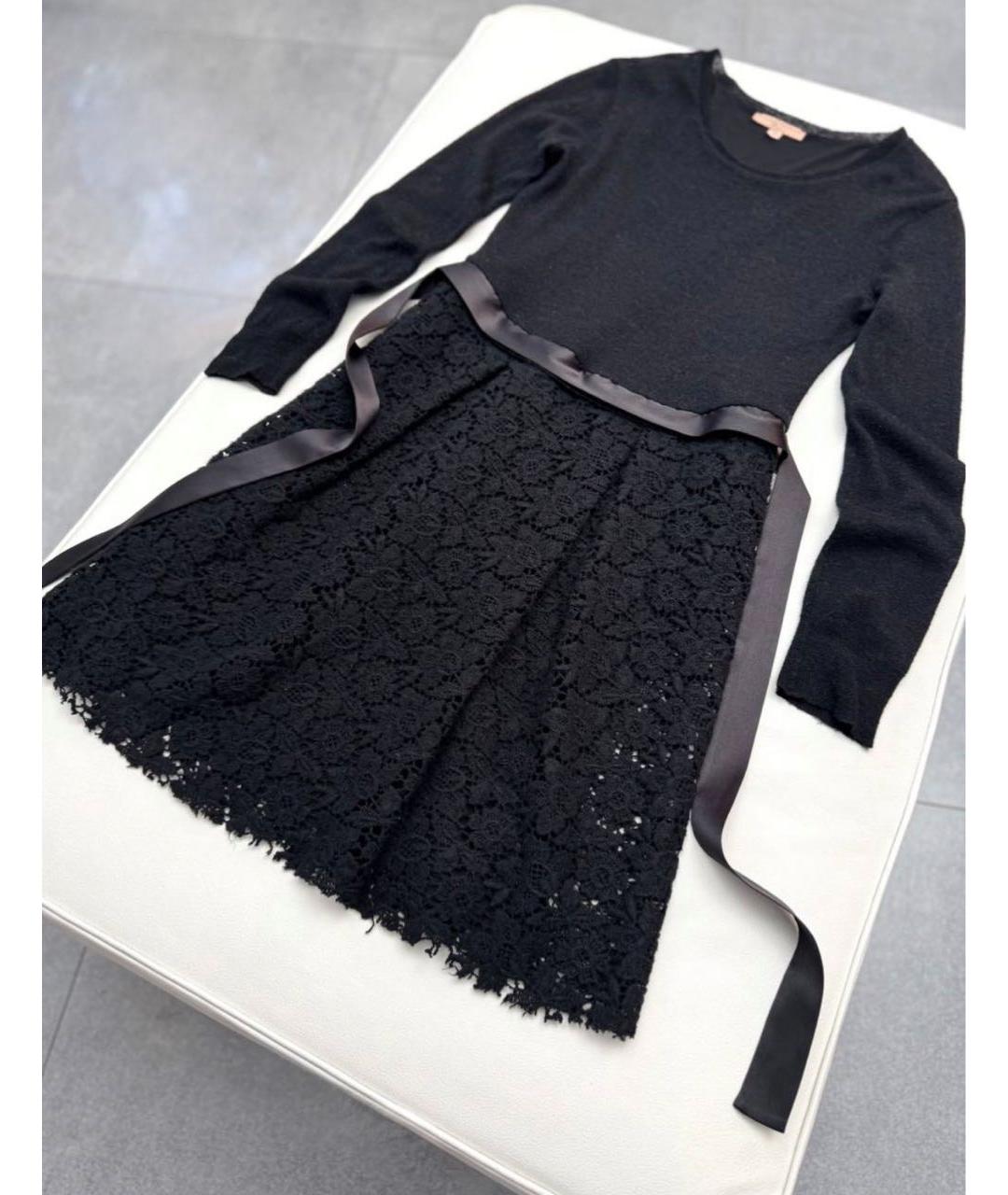 ERMANNO SCERVINO Черное шерстяное повседневное платье, фото 4