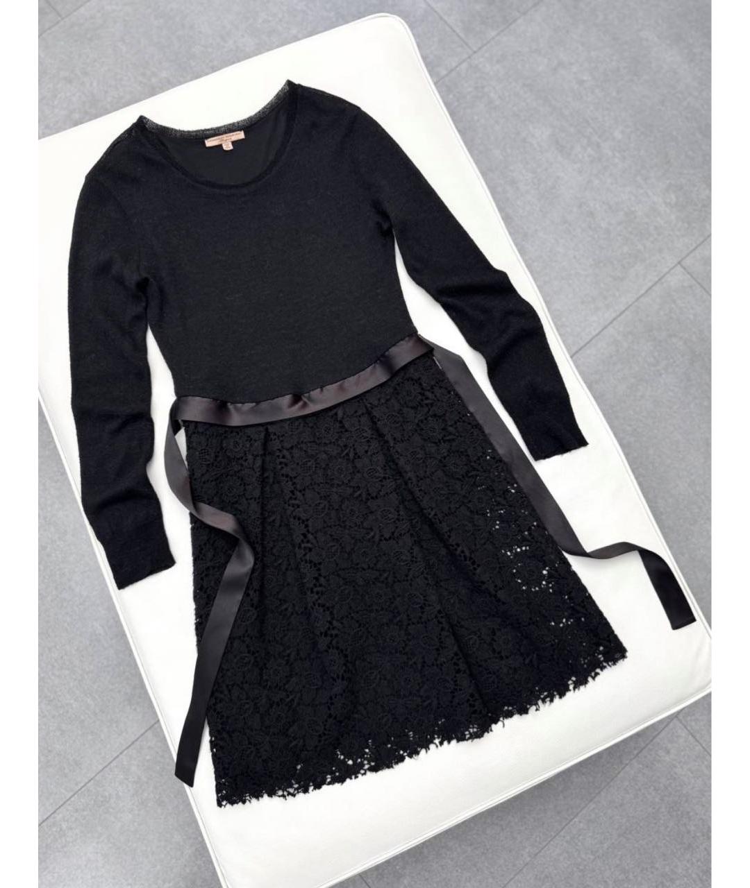 ERMANNO SCERVINO Черное шерстяное повседневное платье, фото 5