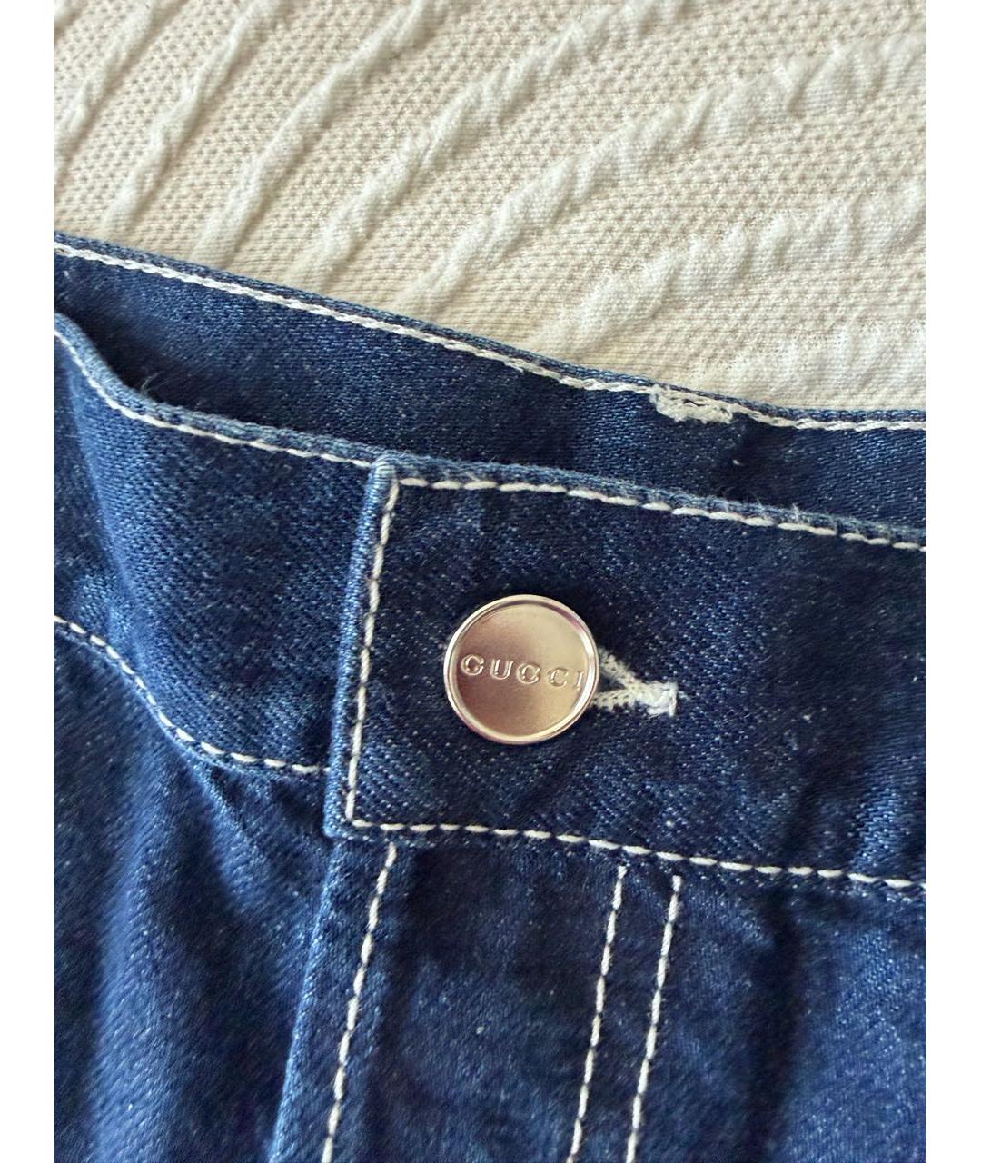 GUCCI Синие хлопковые шорты, фото 4