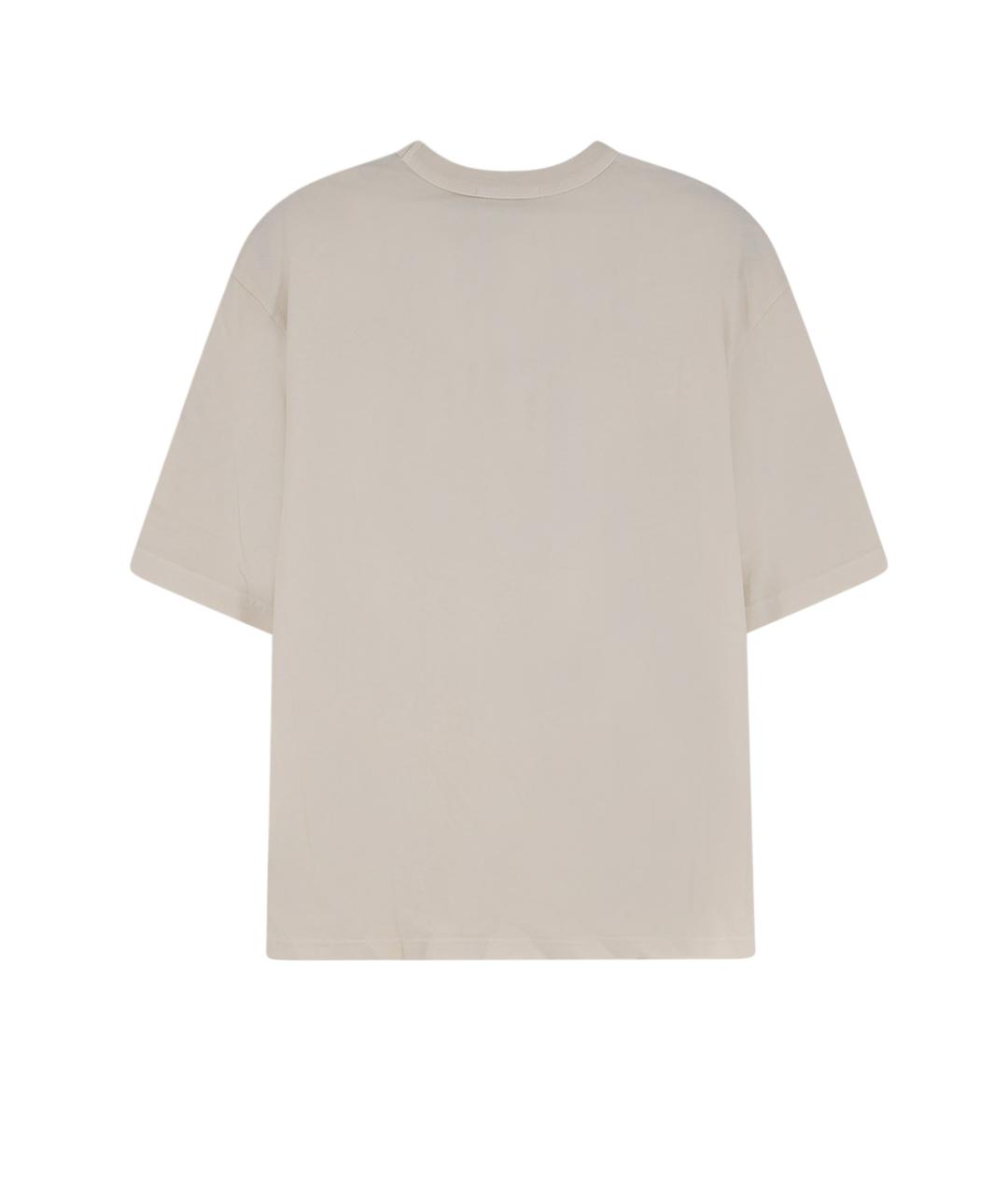 STONE ISLAND Белая хлопковая футболка, фото 2