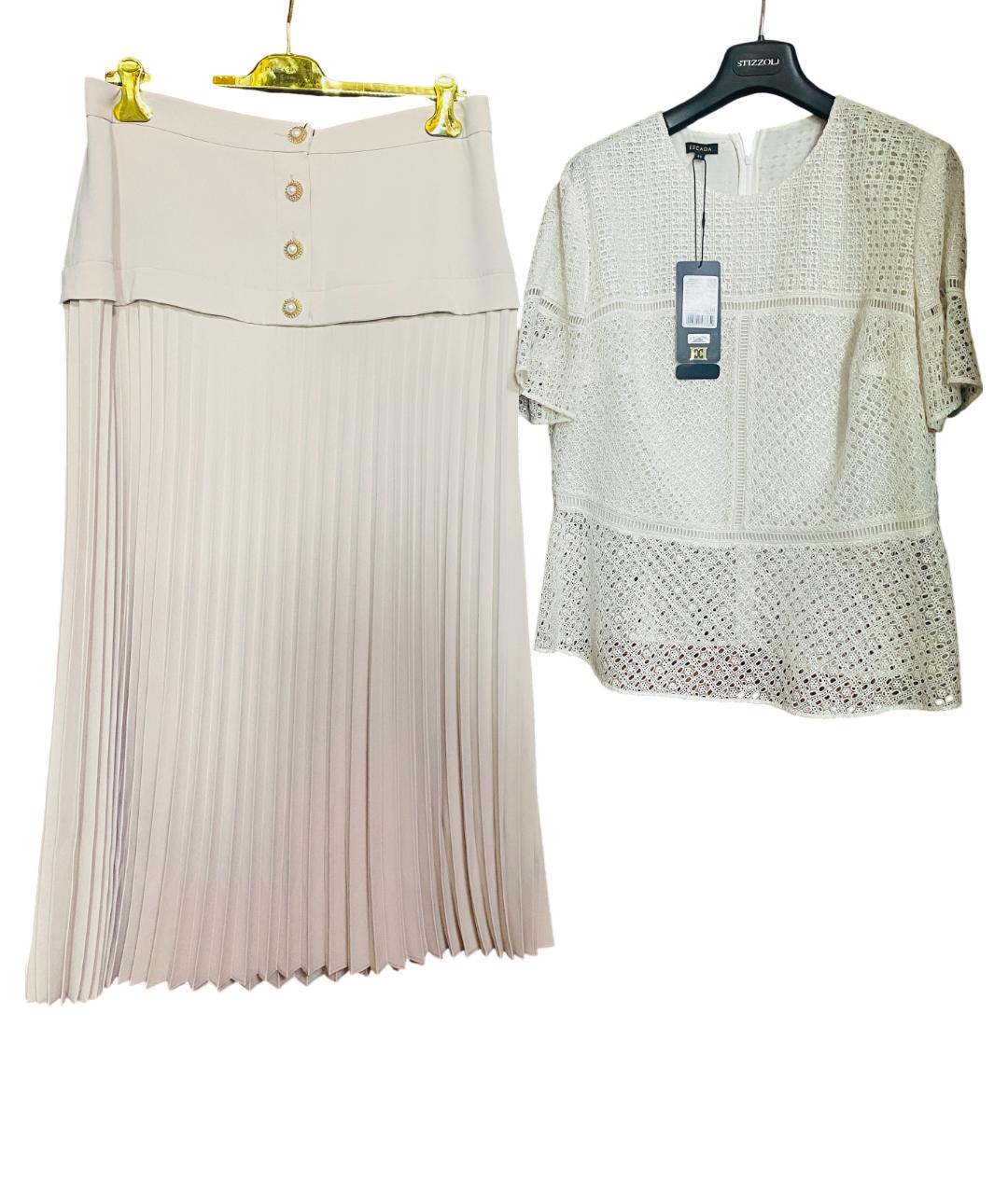 ESCADA Бежевый вискозный костюм с юбками, фото 9