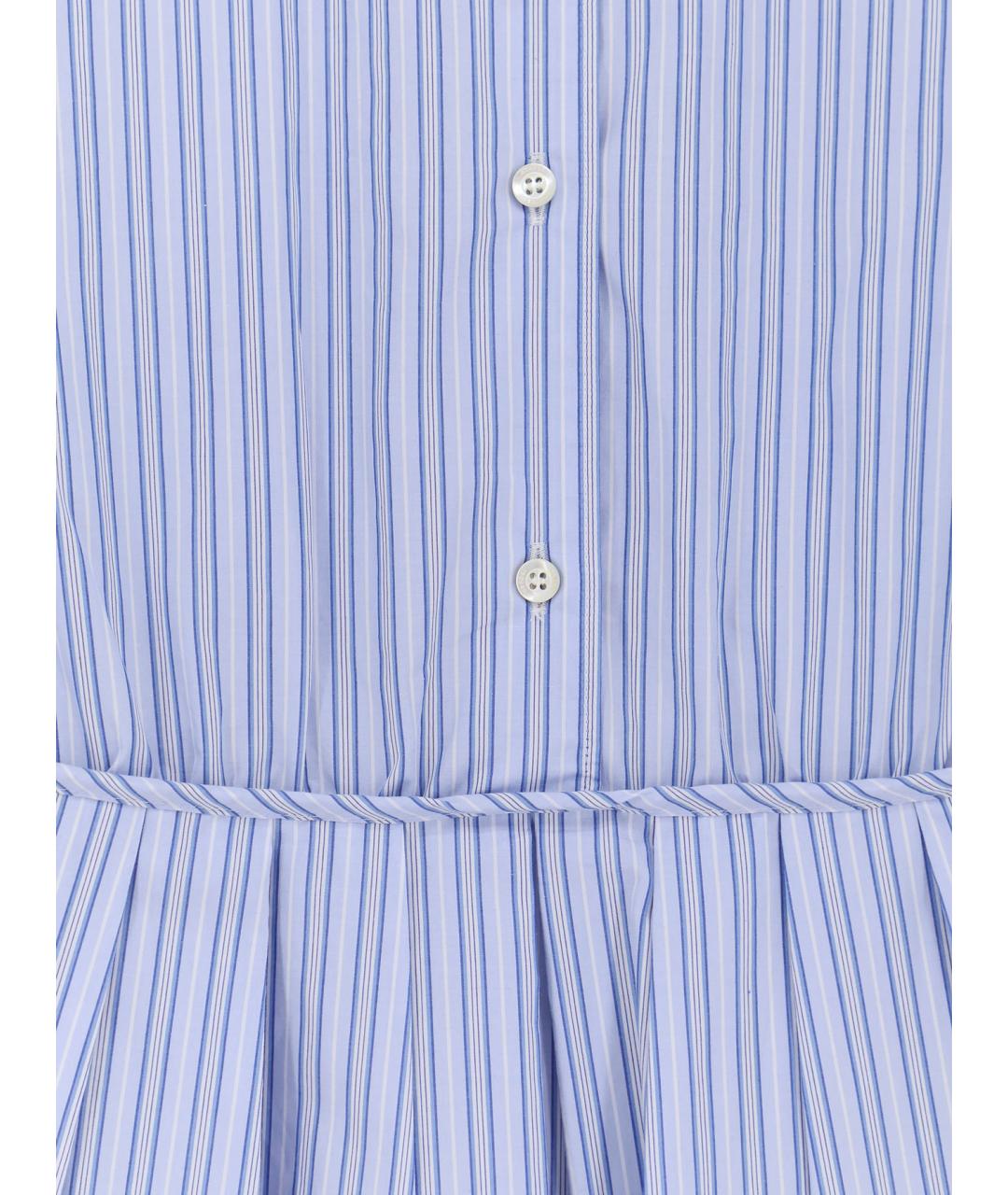 ASPESI Голубое хлопковое повседневное платье, фото 3