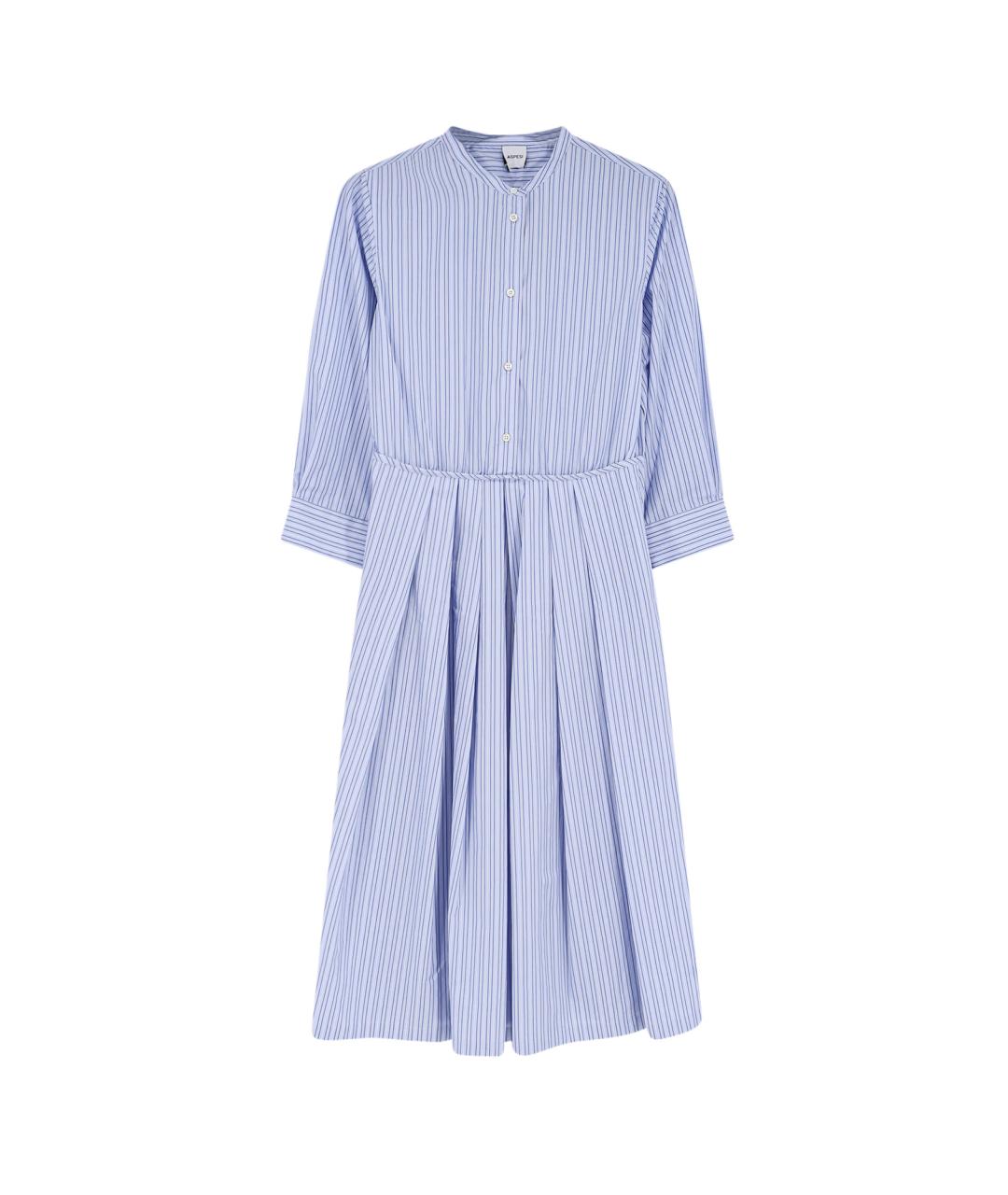 ASPESI Голубое хлопковое повседневное платье, фото 4