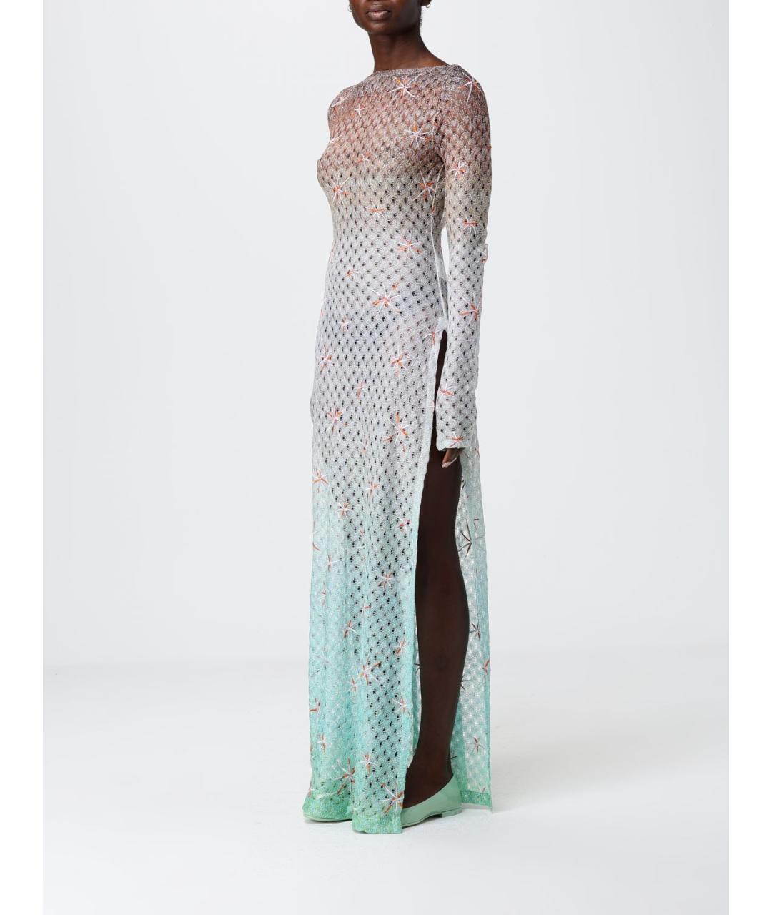 MISSONI Салатовыое вискозное повседневное платье, фото 3