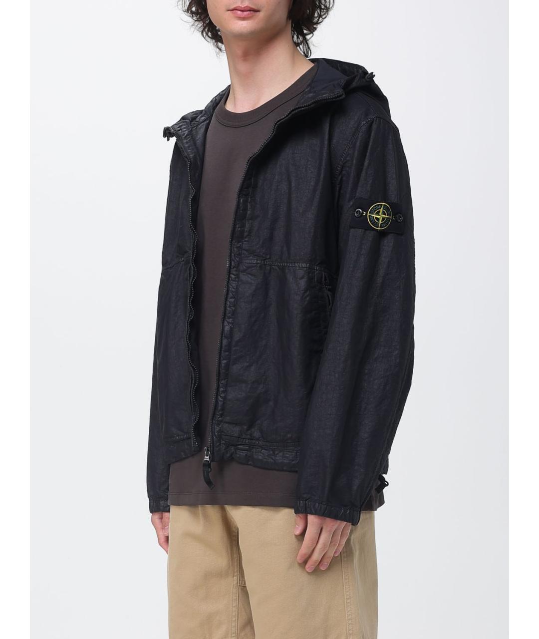 STONE ISLAND Черная полиамидовая куртка, фото 4