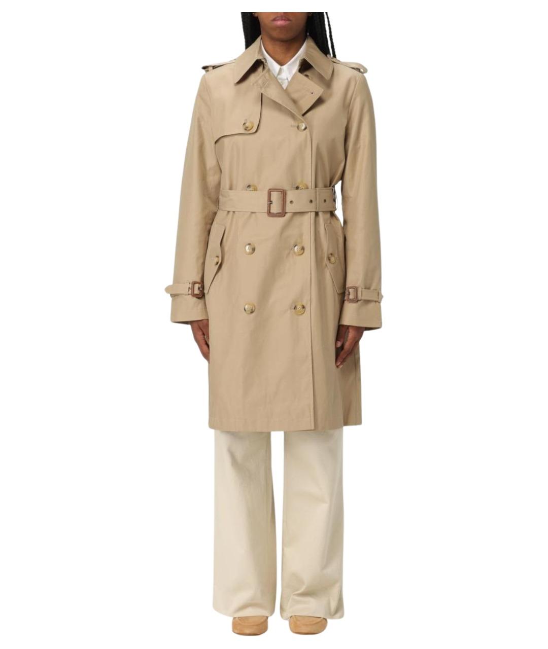 RALPH LAUREN Бежевый хлопковый тренч/плащ, фото 1