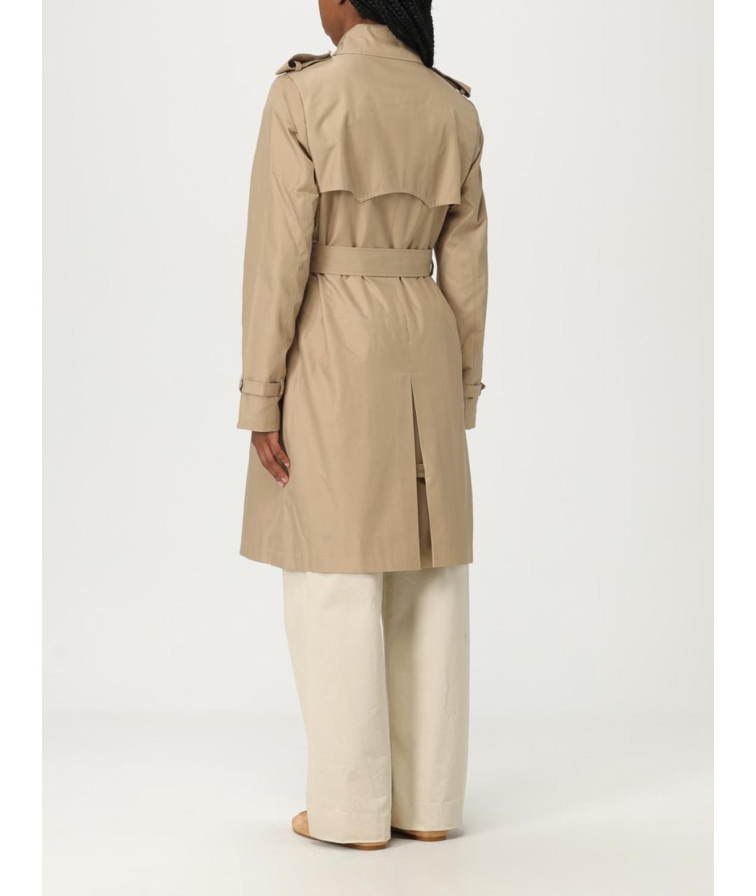 RALPH LAUREN Бежевый хлопковый тренч/плащ, фото 2