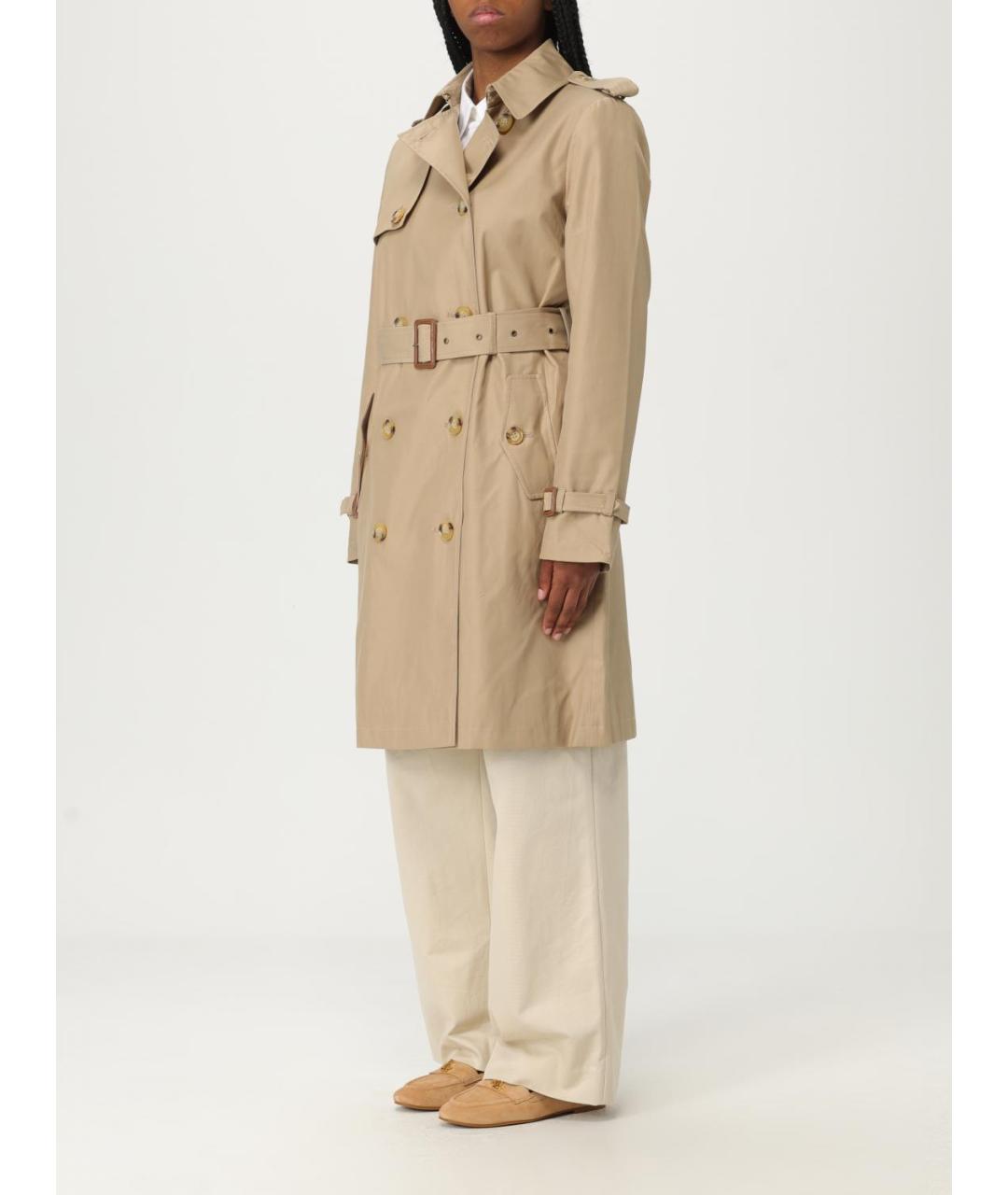 RALPH LAUREN Бежевый хлопковый тренч/плащ, фото 3