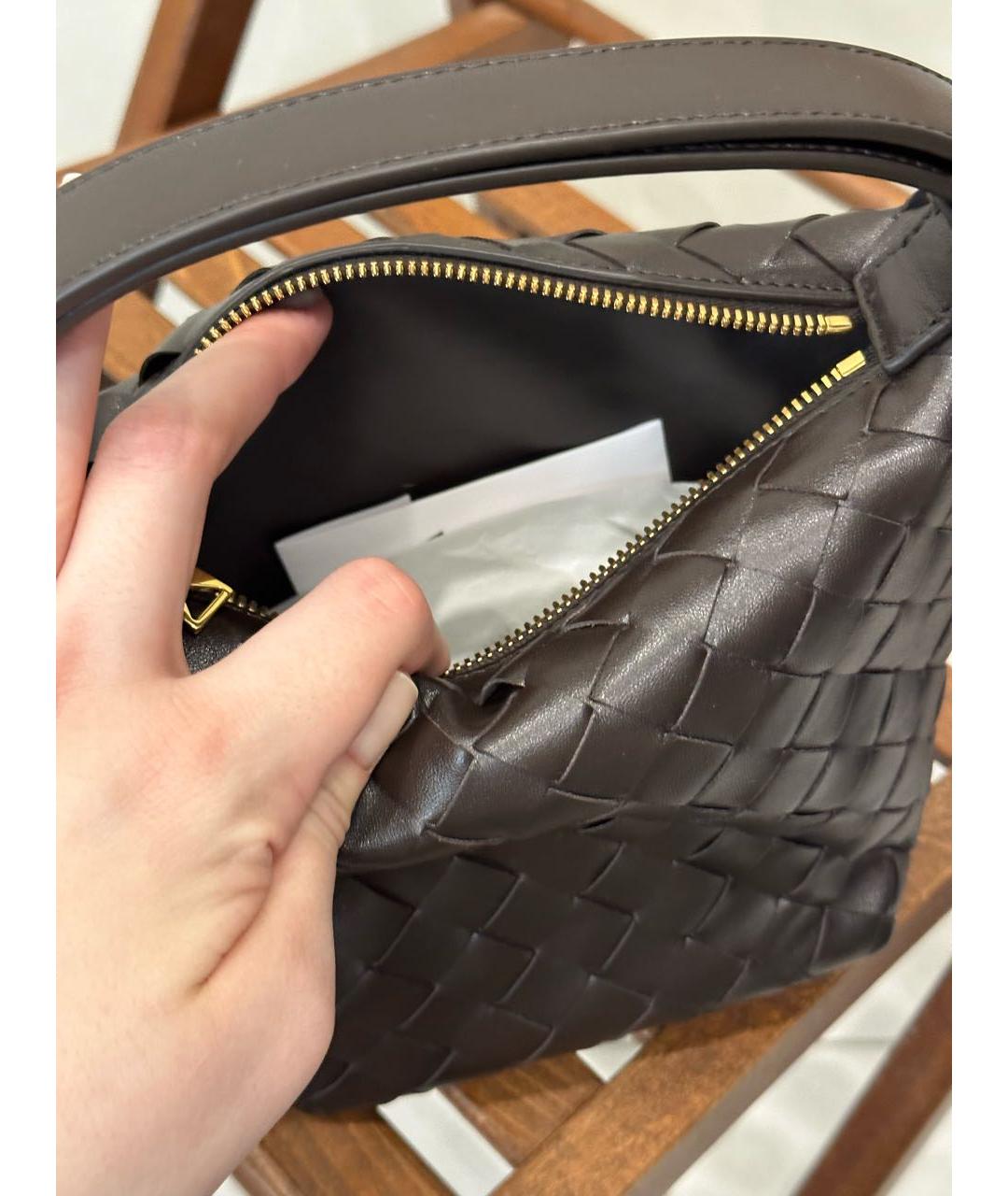 BOTTEGA VENETA Коричневая кожаная сумка тоут, фото 7