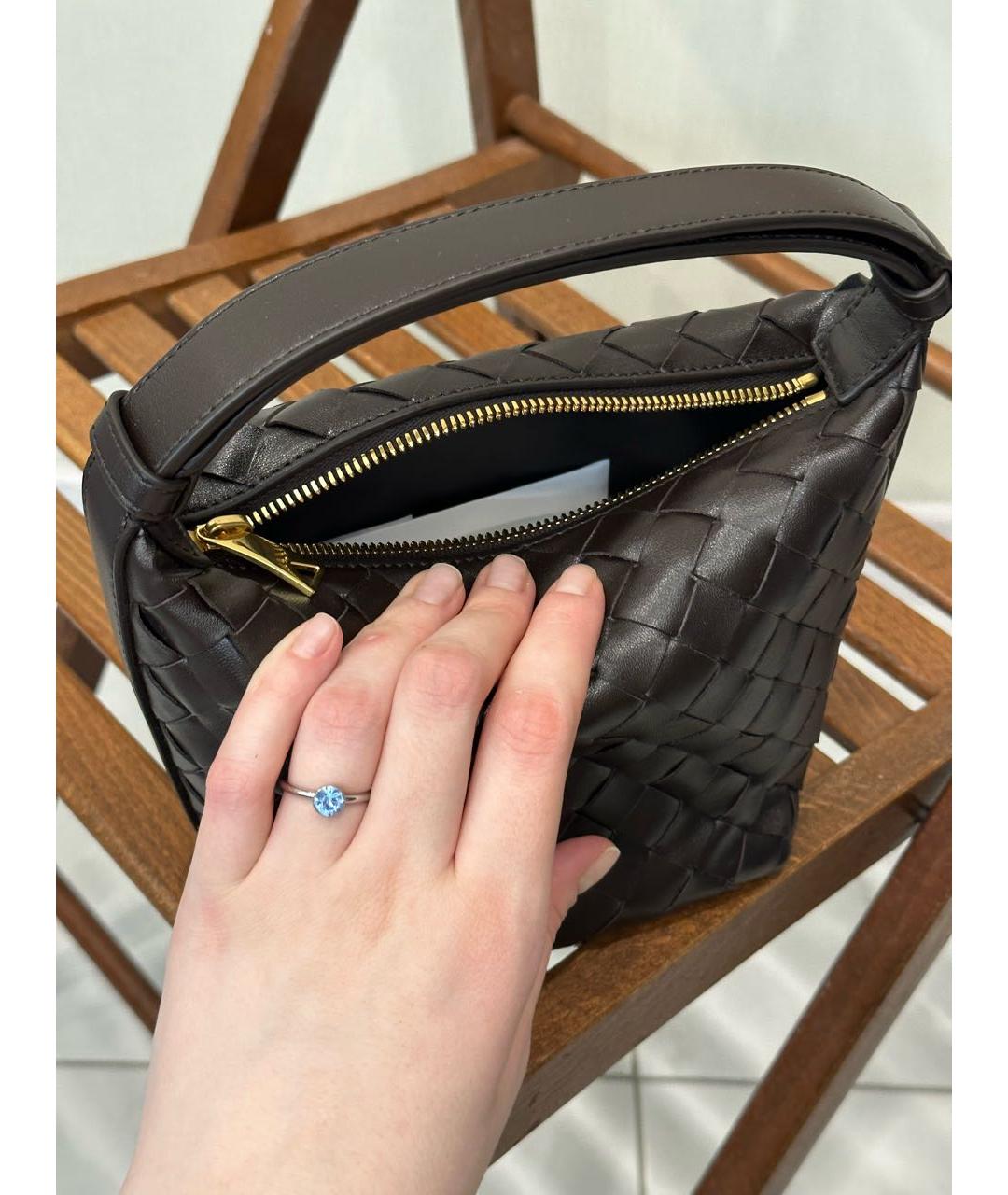 BOTTEGA VENETA Коричневая кожаная сумка тоут, фото 6