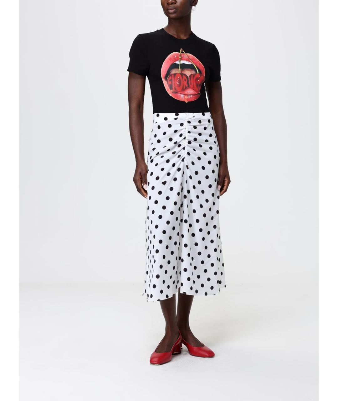 FIORUCCI Белая полиэстеровая юбка миди, фото 2