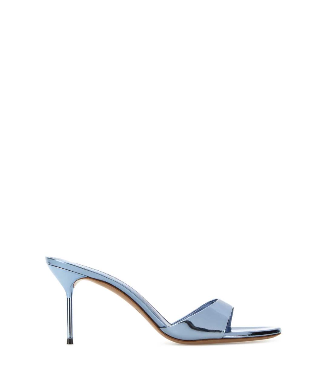 PARIS TEXAS Голубые кожаные мюли, фото 1