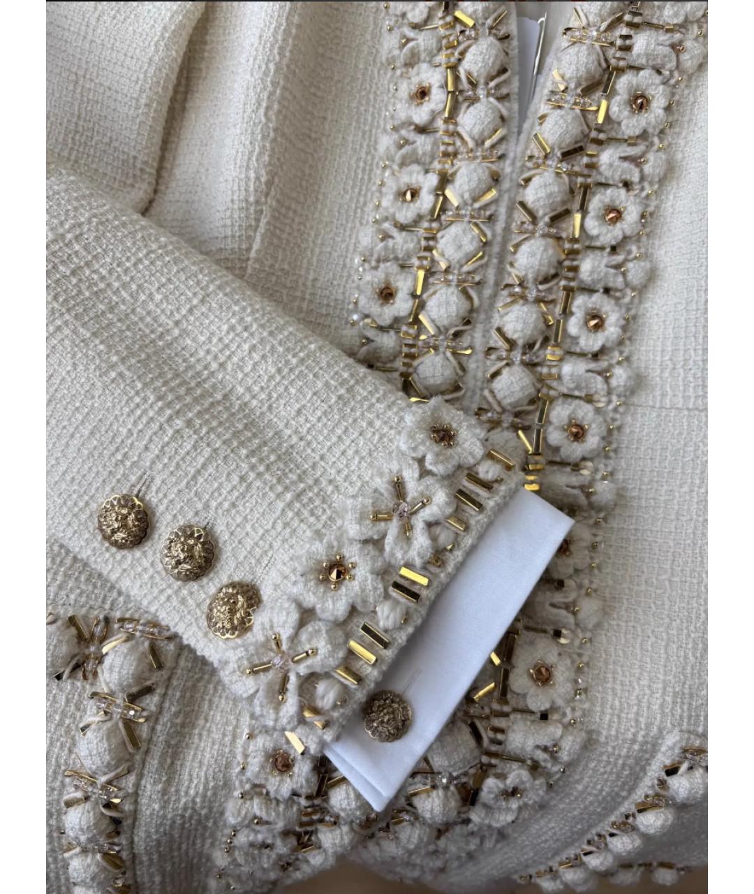 CHANEL Белый твидовый жакет/пиджак, фото 2