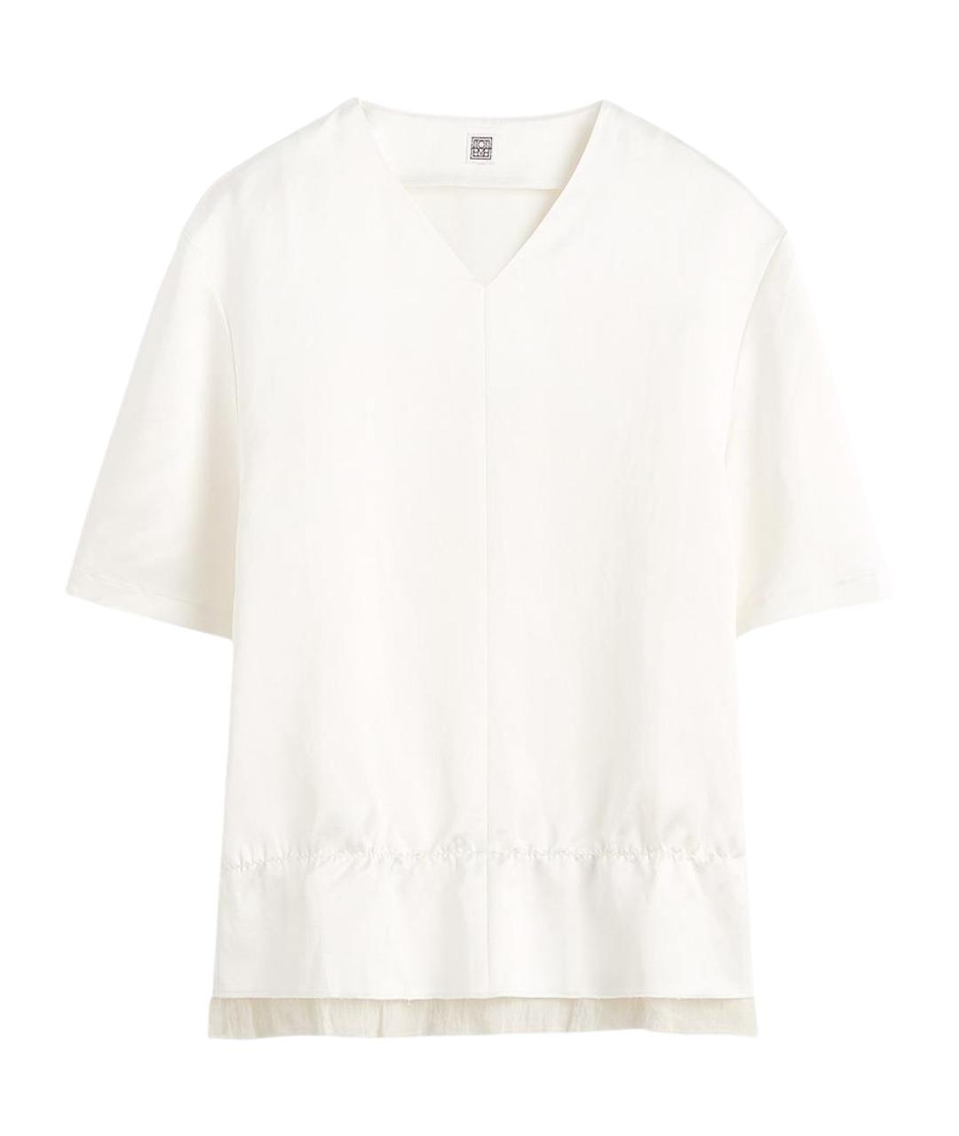 TOTEME Белая вискозная футболка, фото 1