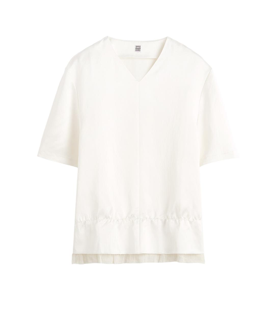 TOTEME Белая вискозная футболка, фото 3