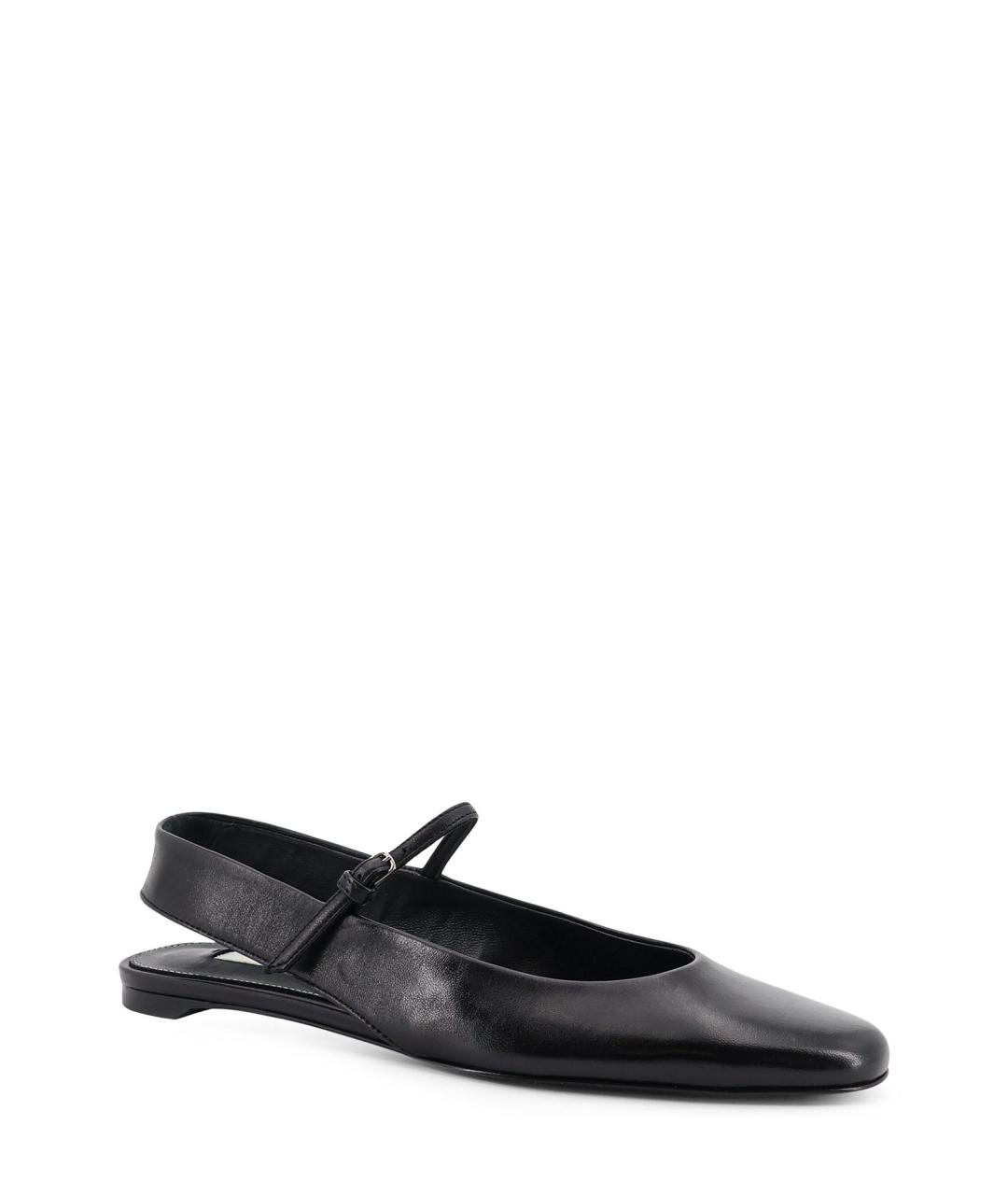 TOTEME Черные кожаные балетки, фото 2