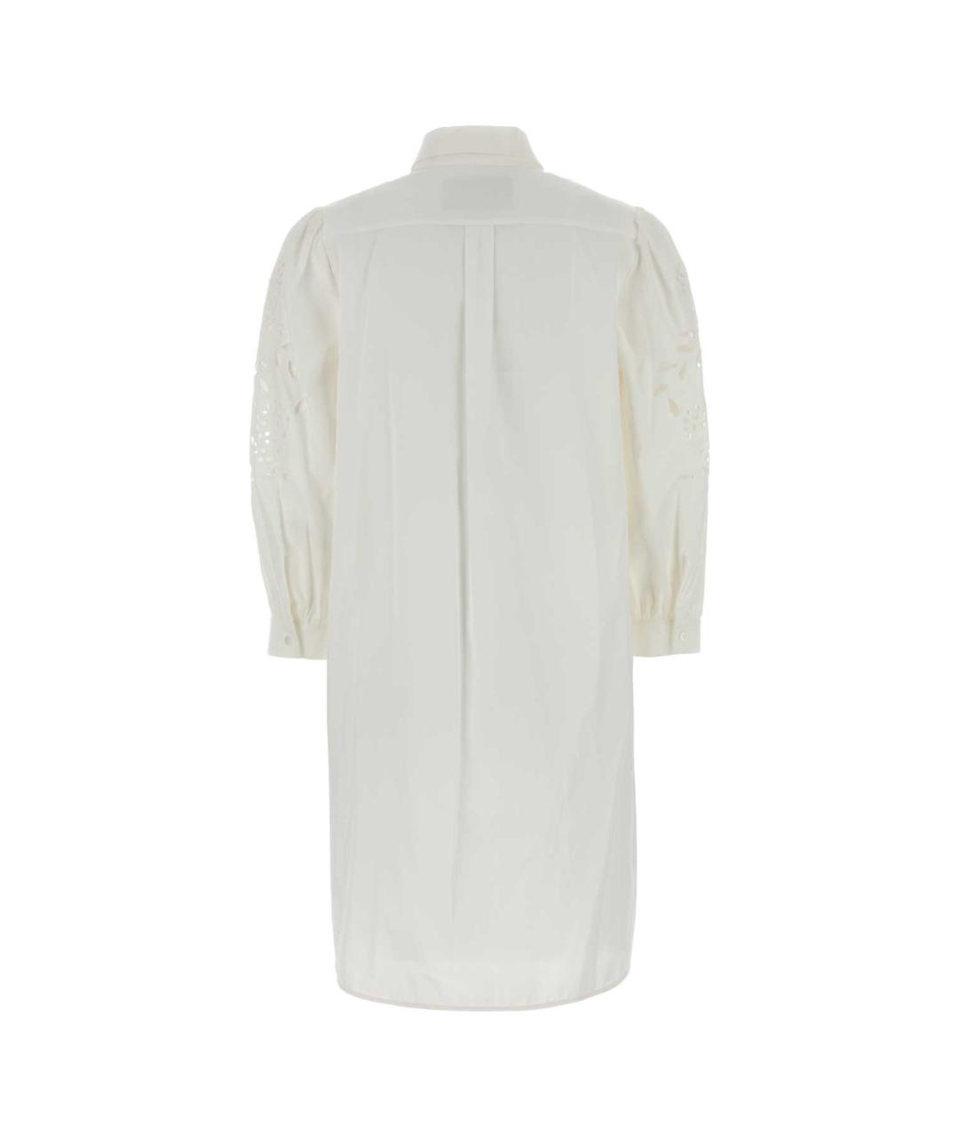 VALENTINO Белое хлопковое повседневное платье, фото 2