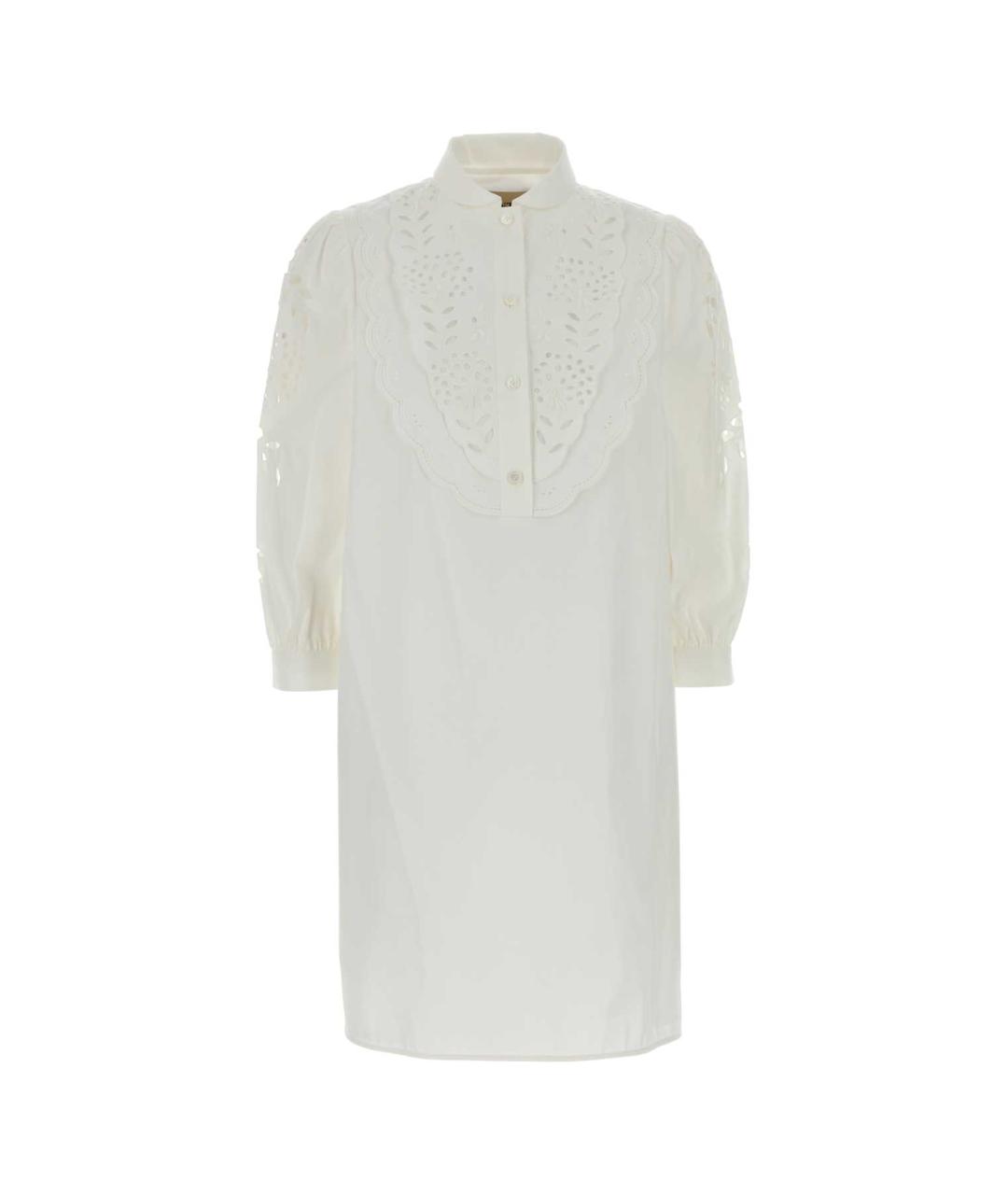 VALENTINO Белое хлопковое повседневное платье, фото 1