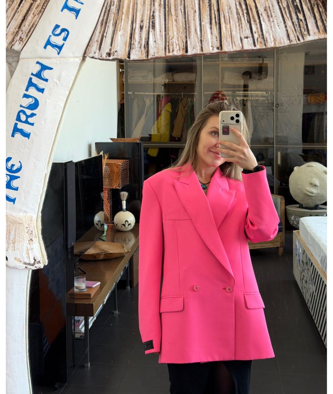 VETEMENTS Розовый полиэстеровый жакет/пиджак, фото 6