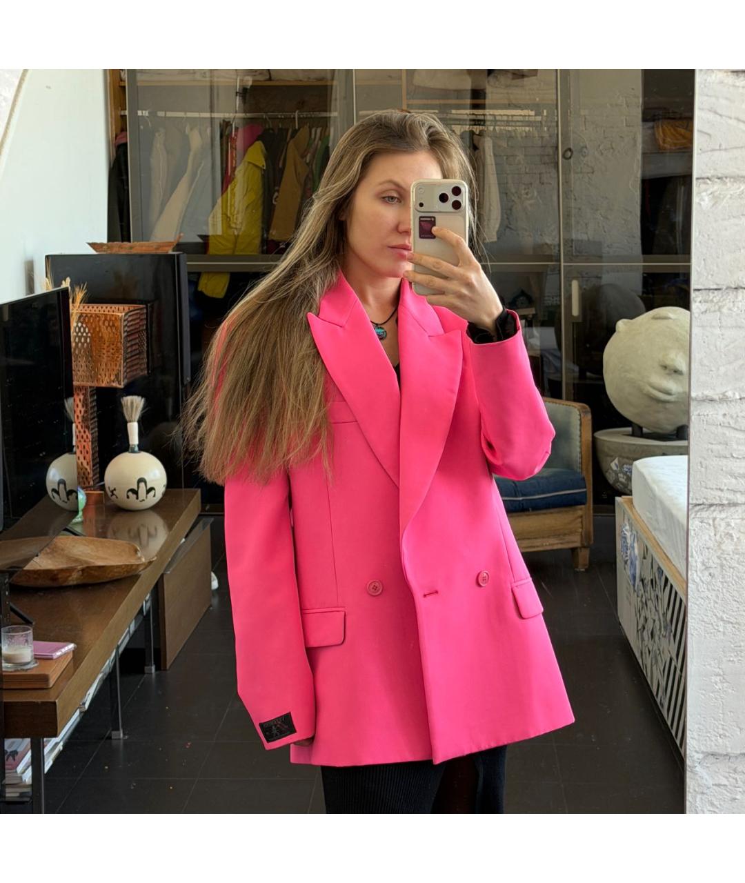 VETEMENTS Розовый полиэстеровый жакет/пиджак, фото 5