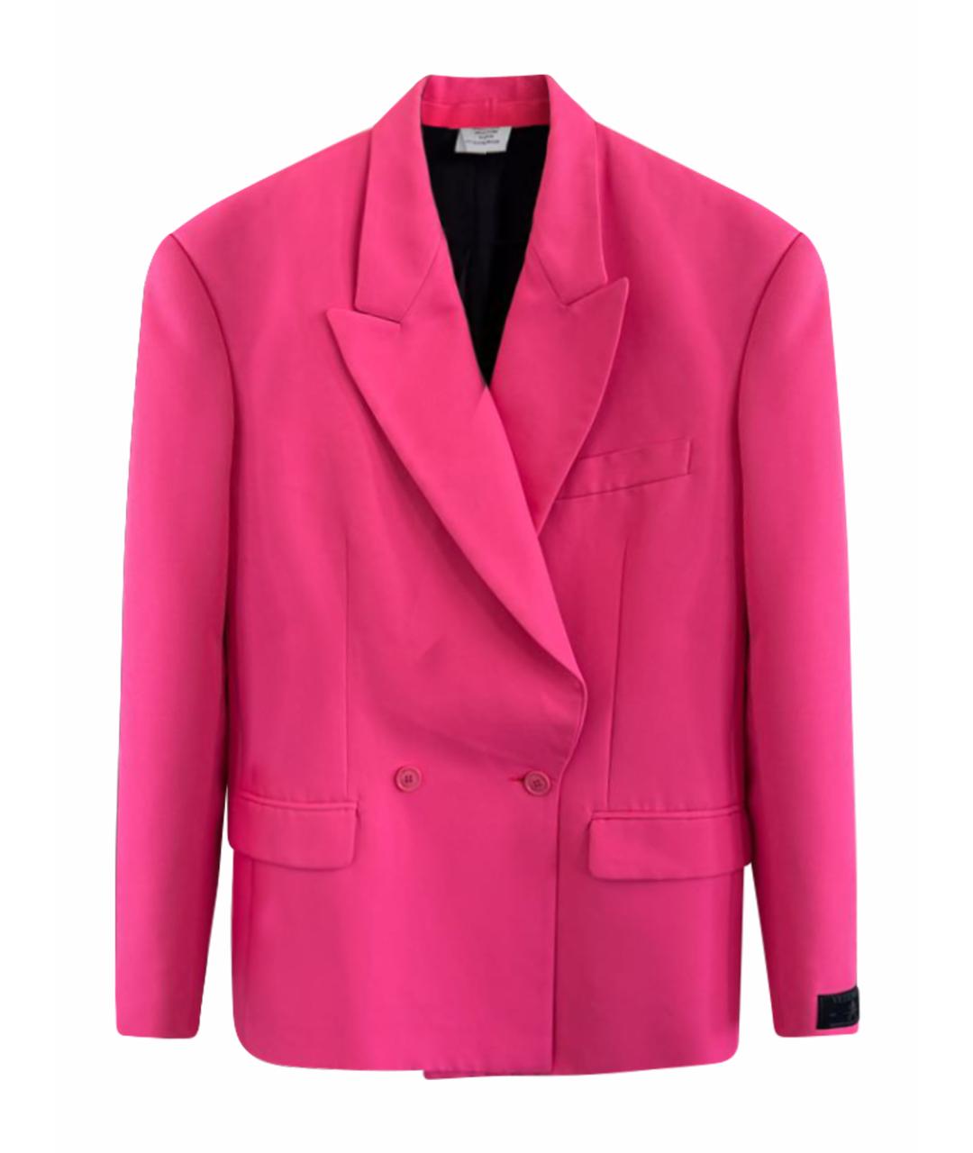 VETEMENTS Розовый полиэстеровый жакет/пиджак, фото 1