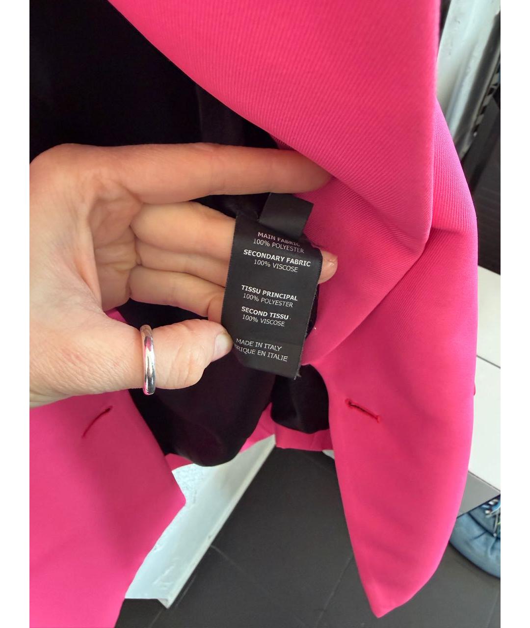 VETEMENTS Розовый полиэстеровый жакет/пиджак, фото 4