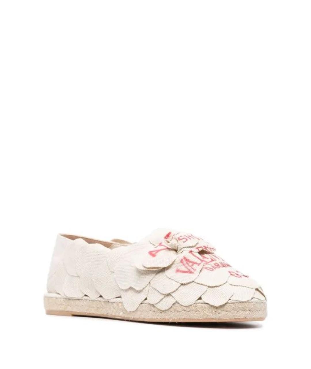 VALENTINO Бежевые текстильные эспадрильи, фото 6
