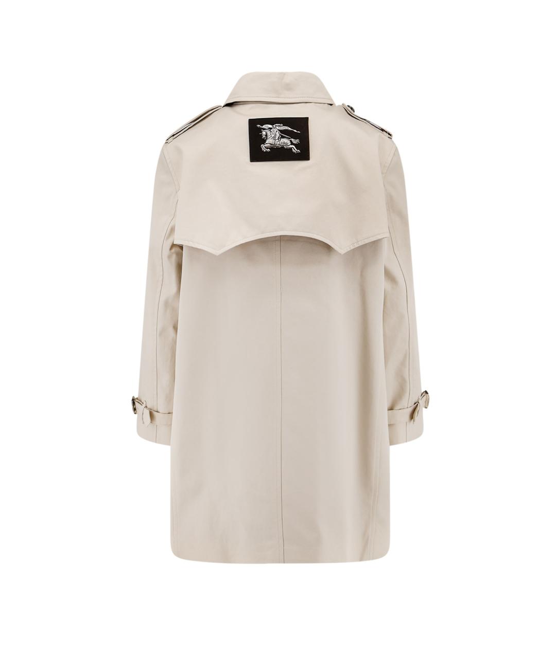 BURBERRY Бежевый хлопковый тренч/плащ, фото 2
