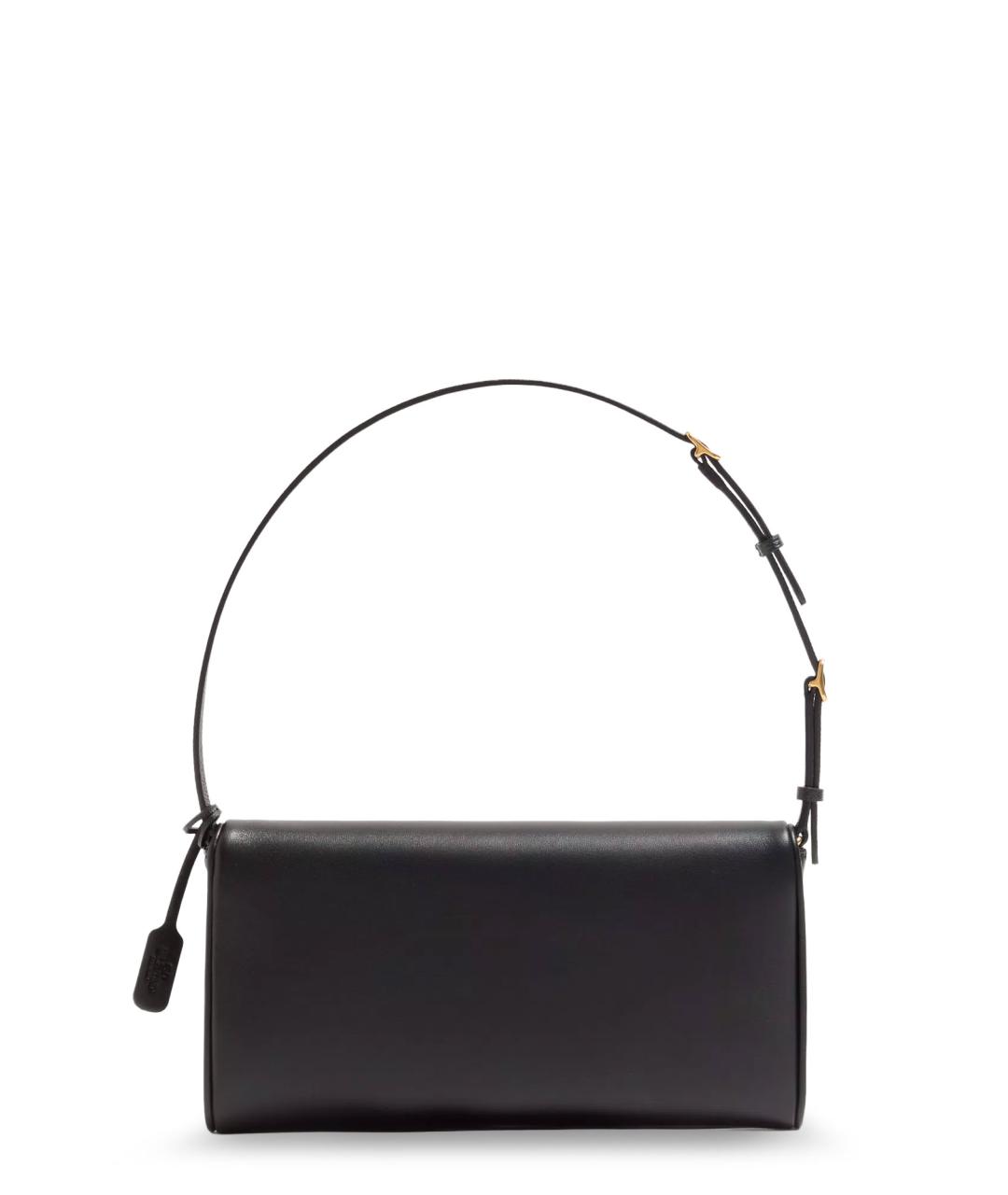 VALENTINO Черная кожаная сумка через плечо, фото 2