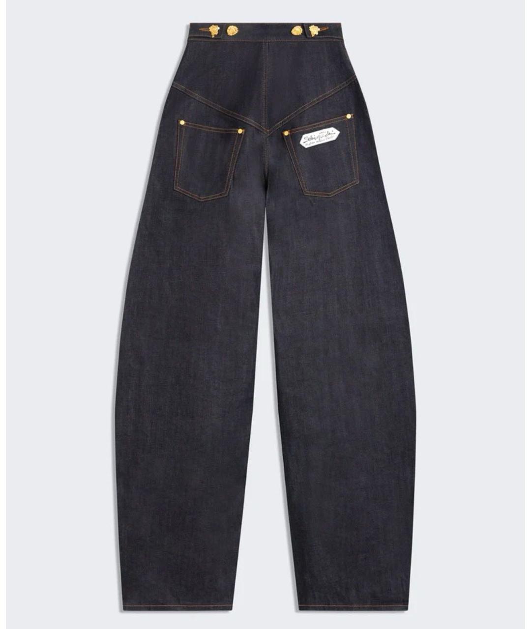 SCHIAPARELLI Темно-синие хлопковые джинсы клеш, фото 2