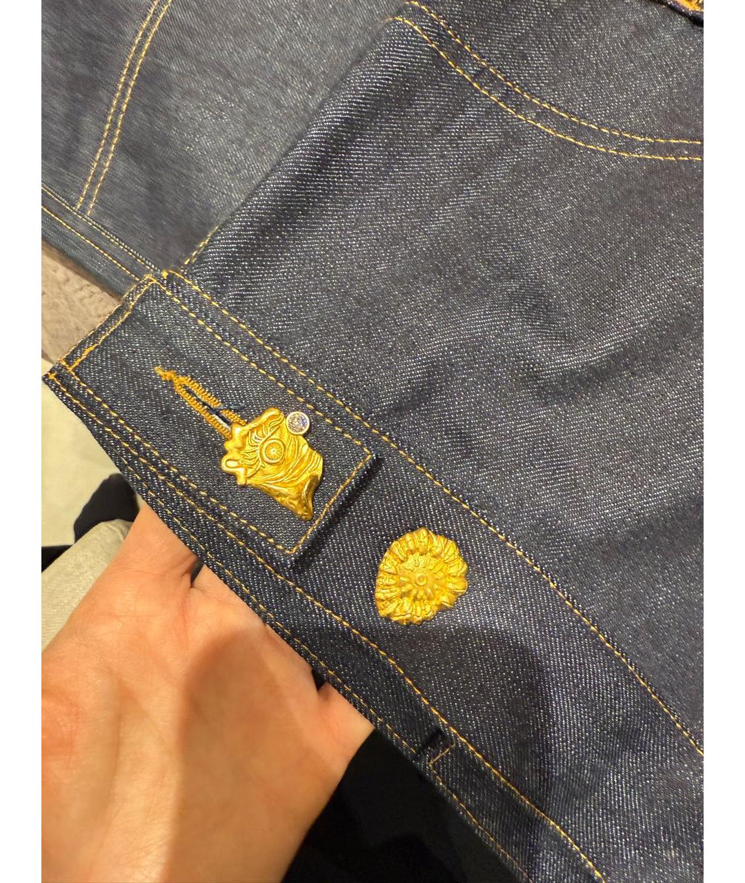 SCHIAPARELLI Темно-синие хлопковые джинсы клеш, фото 6