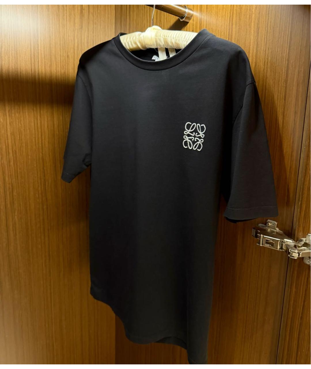 LOEWE Черная хлопковая футболка, фото 3