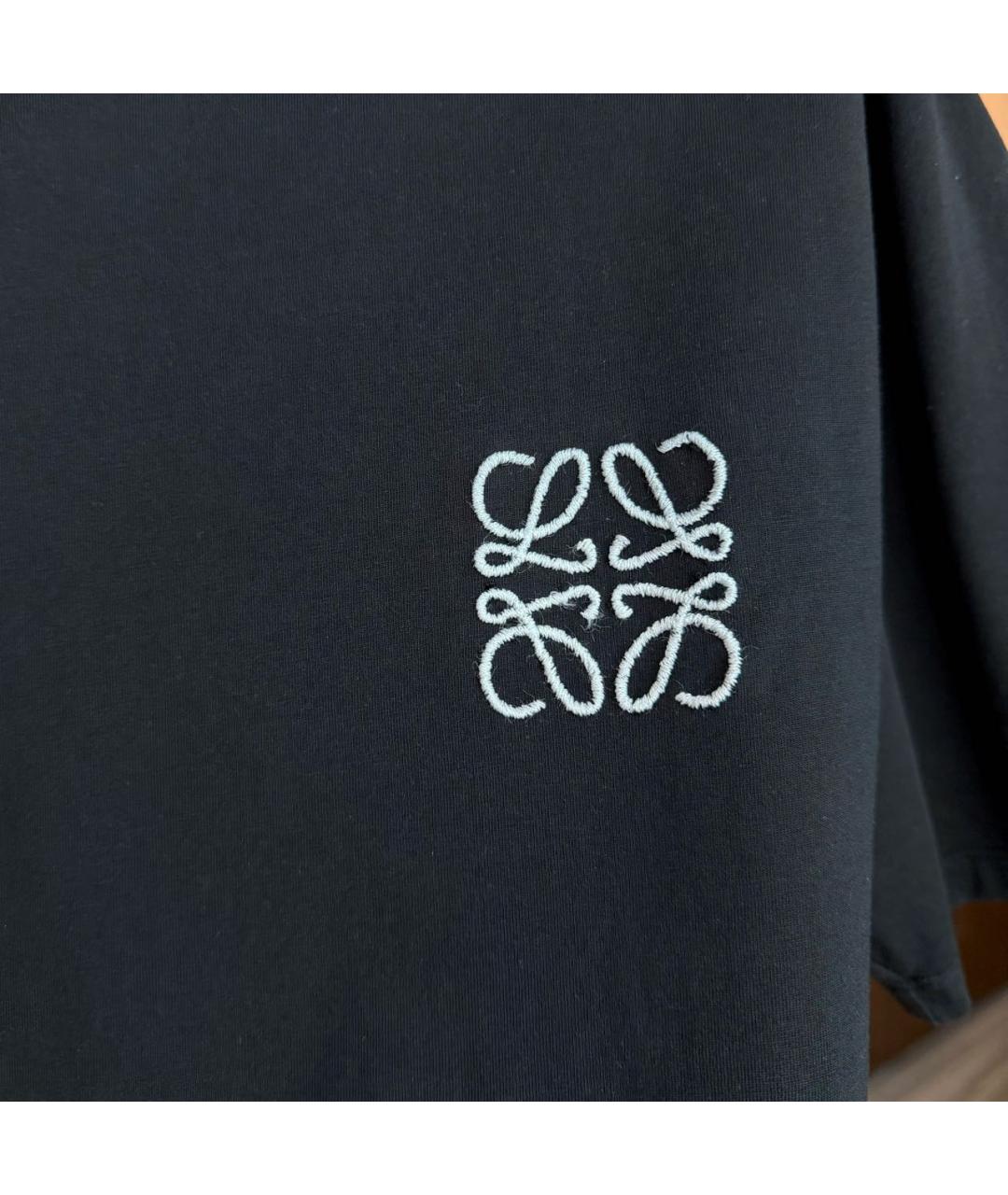 LOEWE Черная хлопковая футболка, фото 6