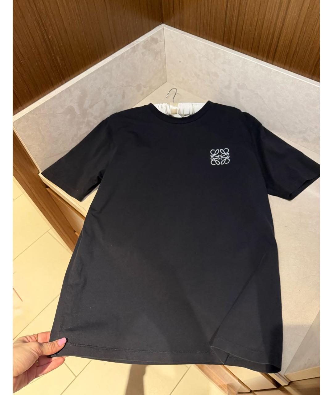 LOEWE Черная хлопковая футболка, фото 2