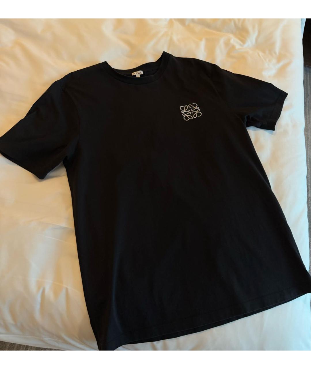 LOEWE Черная хлопковая футболка, фото 7