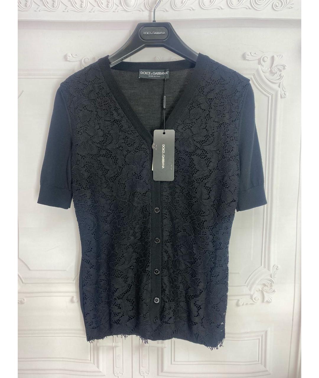 DOLCE&GABBANA Черный шерстяной кардиган, фото 8