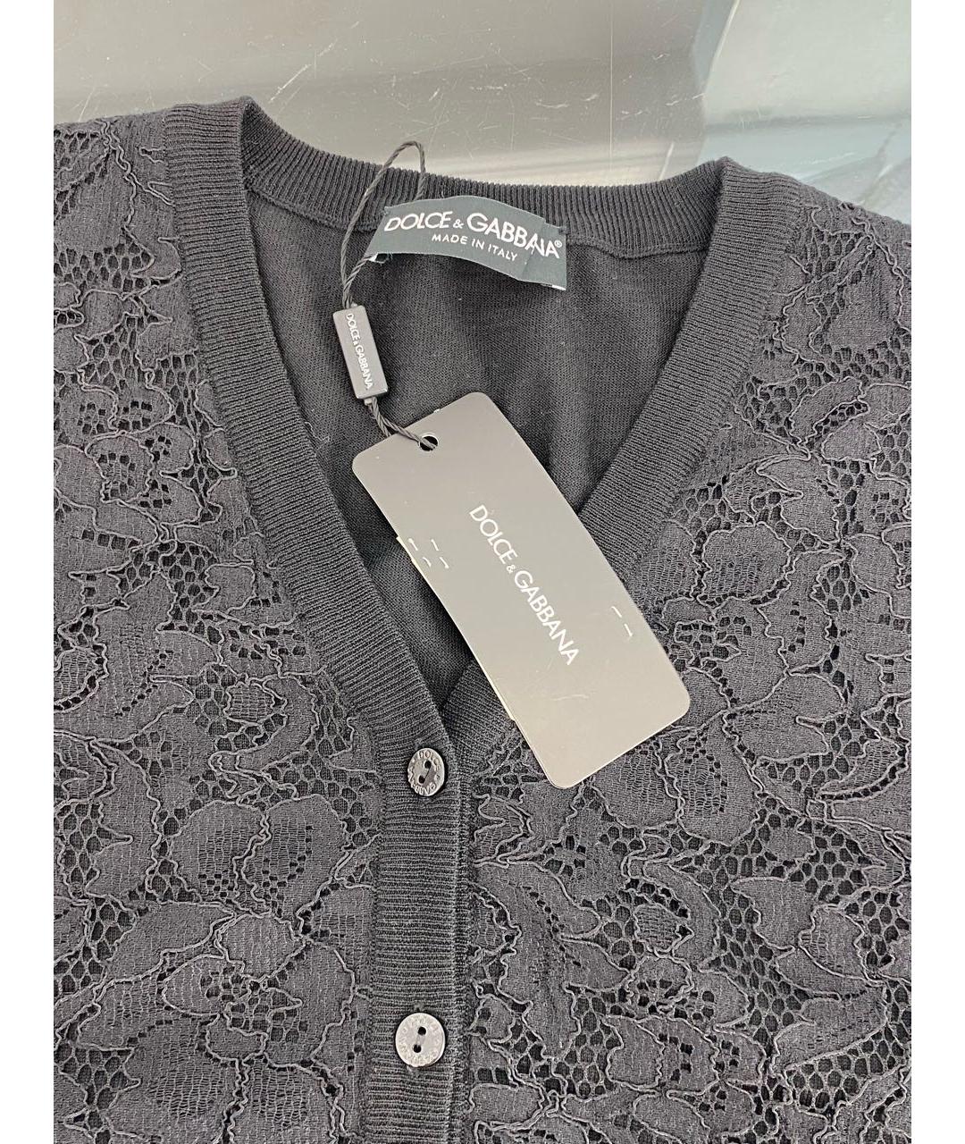 DOLCE&GABBANA Черный шерстяной кардиган, фото 3