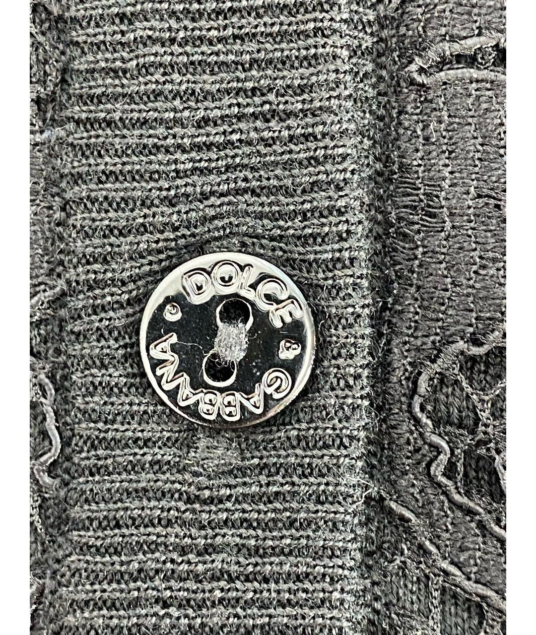 DOLCE&GABBANA Черный шерстяной кардиган, фото 4