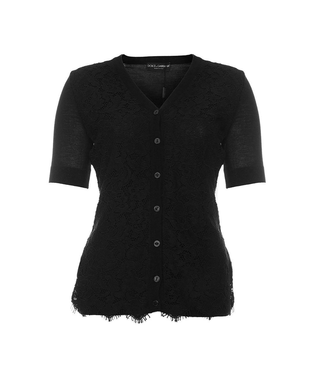 DOLCE&GABBANA Черный шерстяной кардиган, фото 1