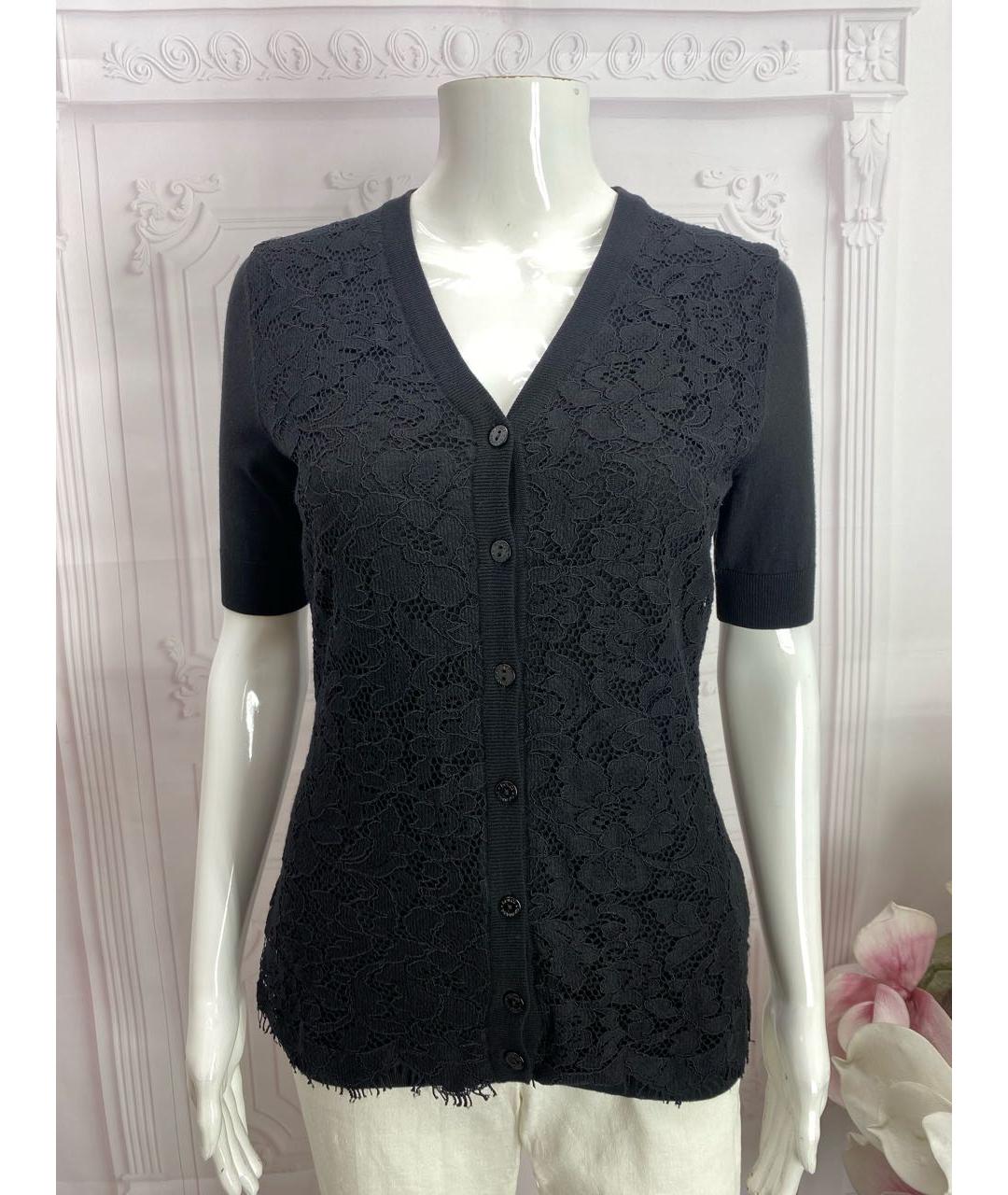 DOLCE&GABBANA Черный шерстяной кардиган, фото 5