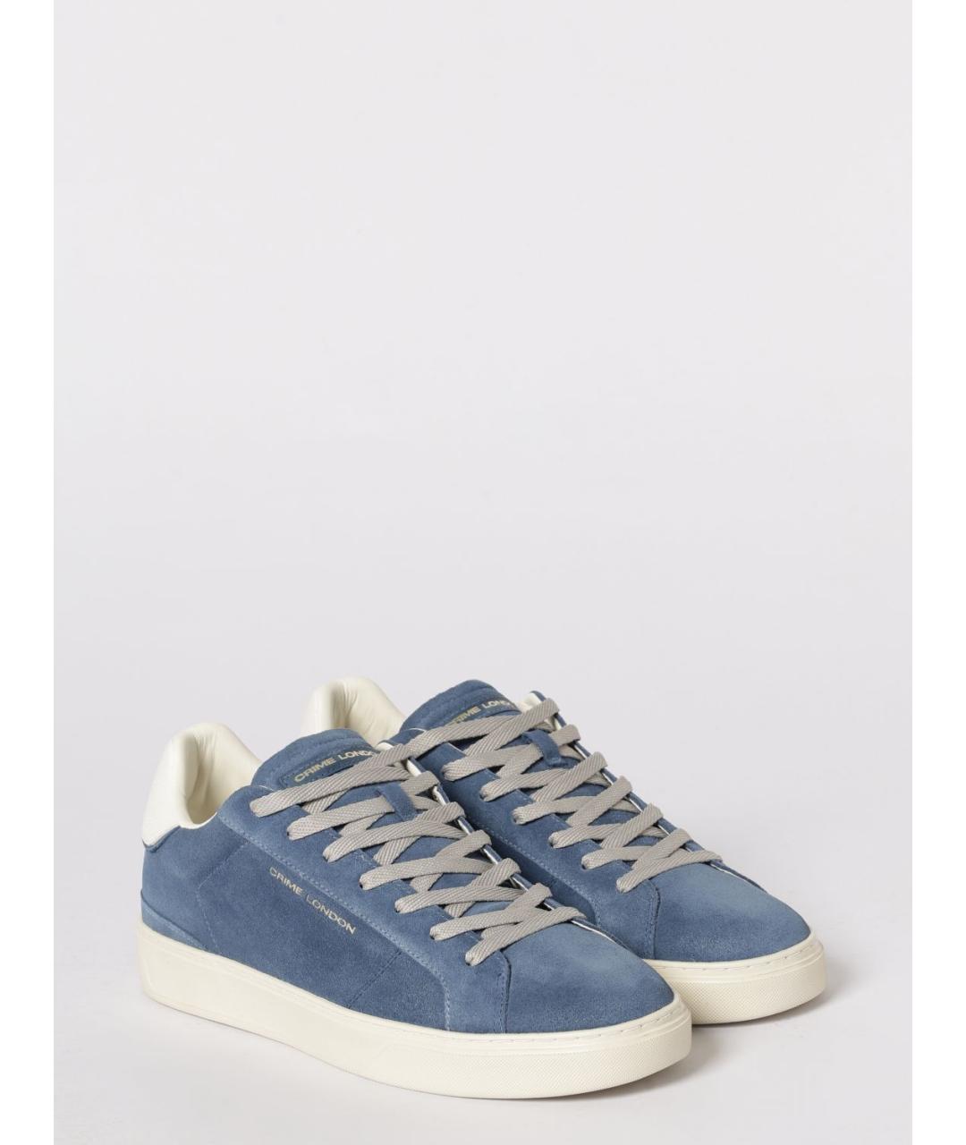 CRIME LONDON Синие замшевые низкие кроссовки / кеды, фото 2