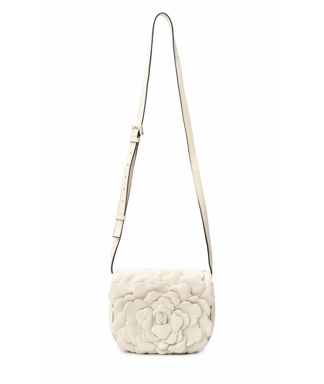 VALENTINO Белая кожаная сумка через плечо, фото 6