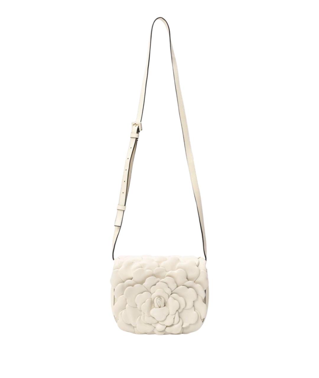 VALENTINO Белая кожаная сумка через плечо, фото 1