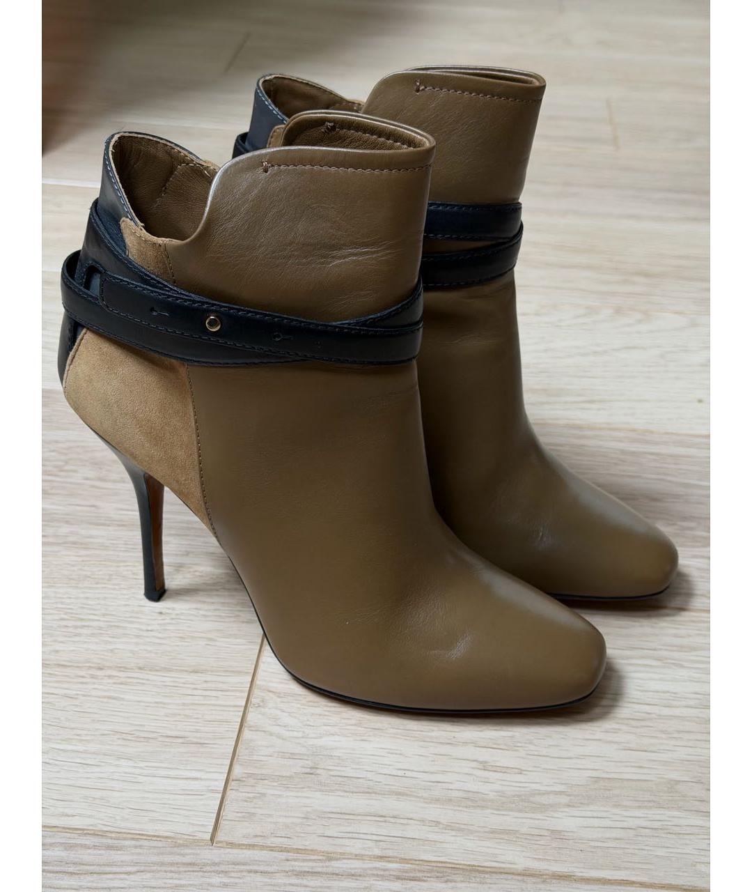 BALLY Горчичные кожаные ботильоны, фото 5