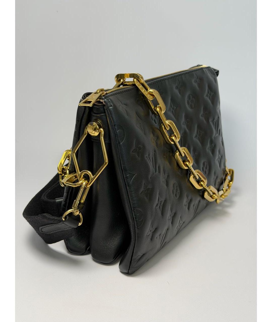 LOUIS VUITTON Черная кожаная сумка через плечо, фото 2