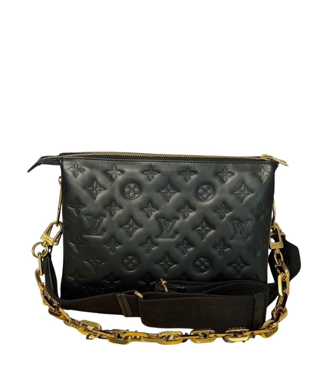 LOUIS VUITTON Черная кожаная сумка через плечо, фото 1