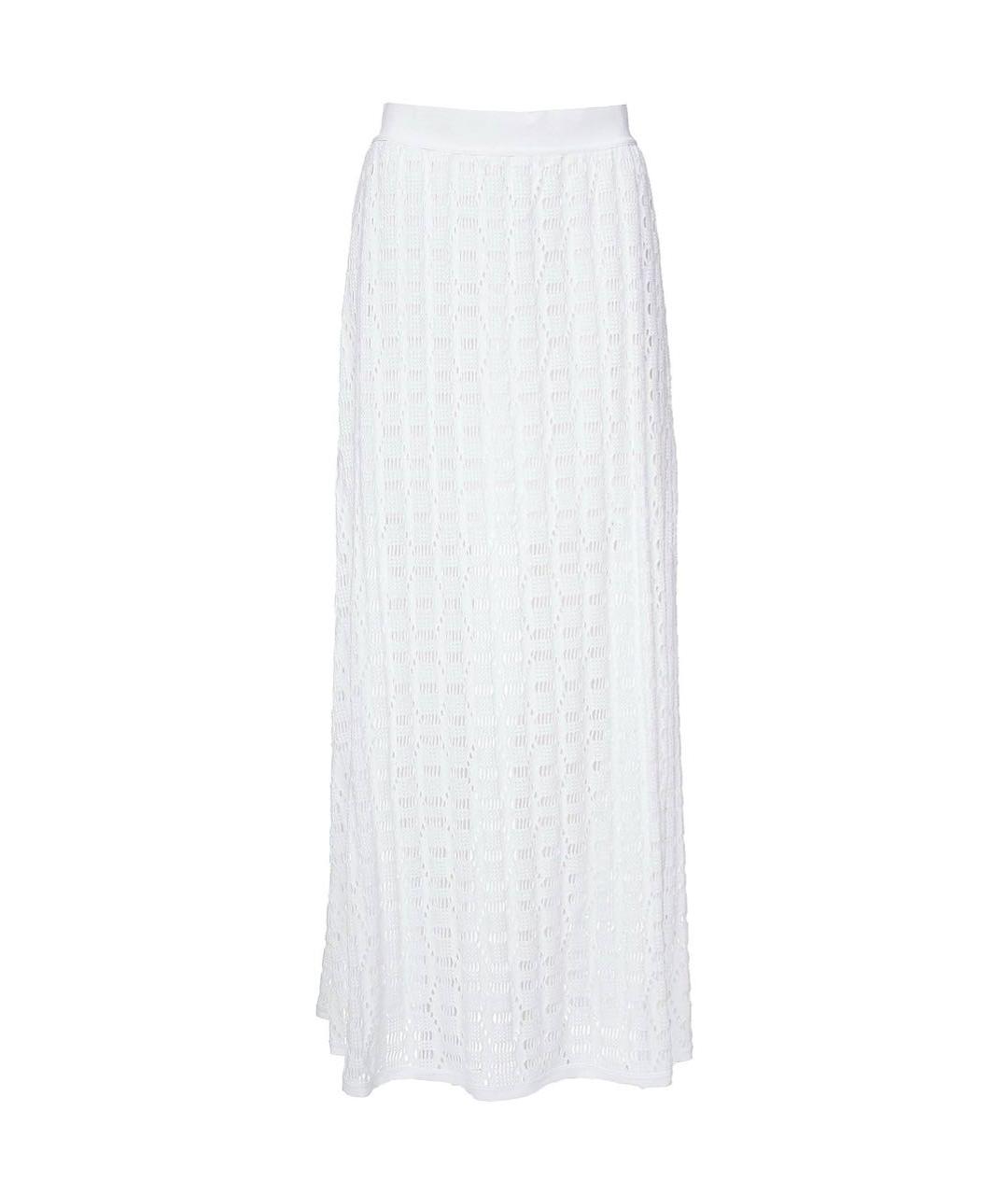 PINKO Белая хлопковая юбка макси, фото 1