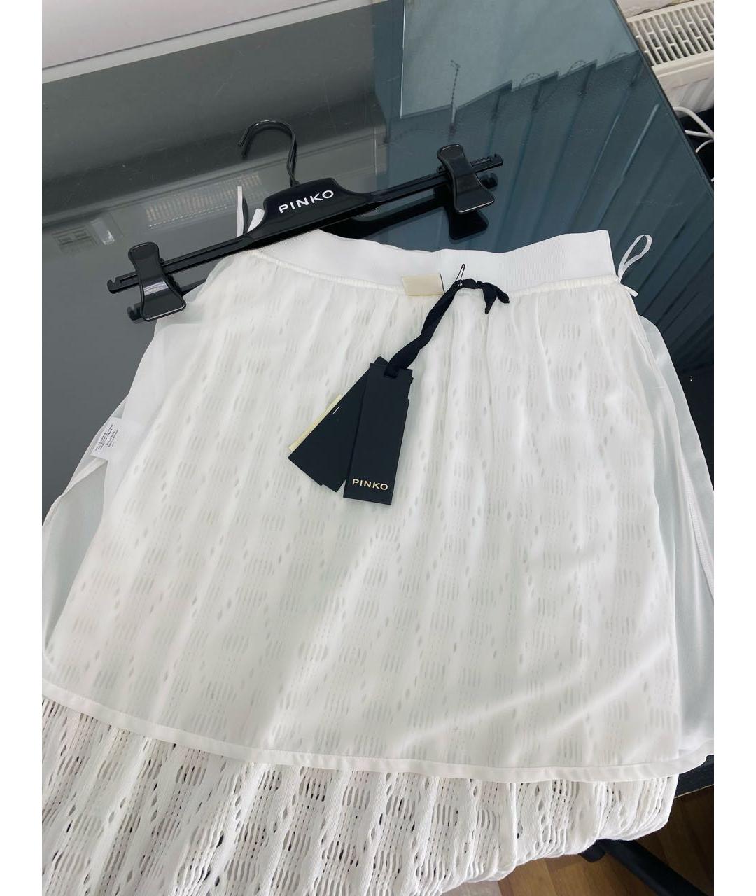 PINKO Белая хлопковая юбка макси, фото 4