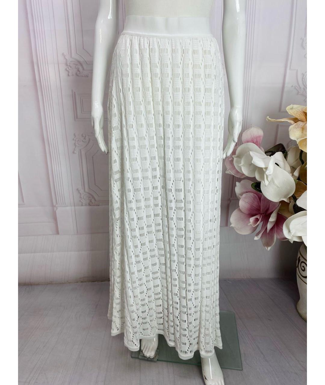 PINKO Белая хлопковая юбка макси, фото 6