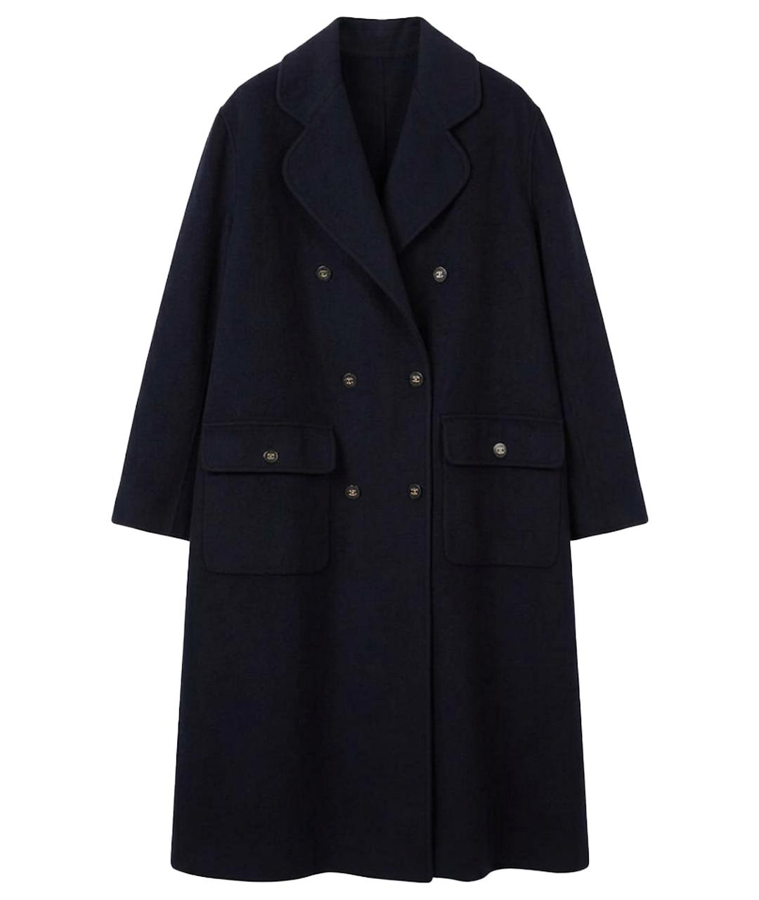 CHANEL Черное кашемировое пальто, фото 1